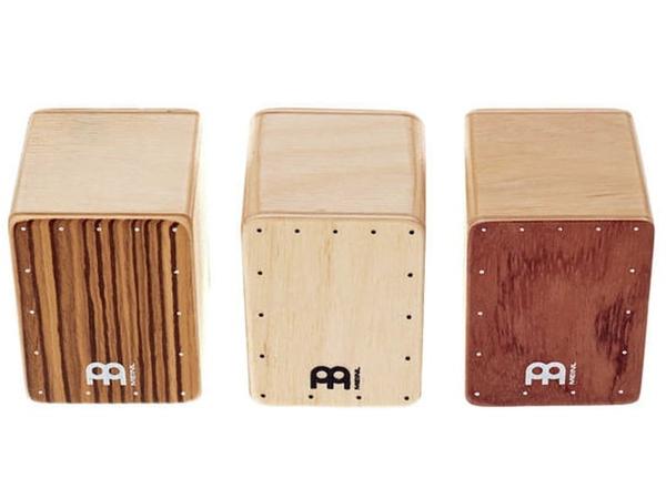 MEINL SH50-SET Mini Cajon Shaker Set, Bubinha, Natural, Zebrano