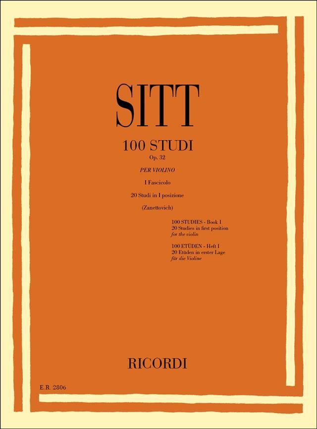 100 STUDI OP.32 V.1 PER VIOLINO SITT 22<br />