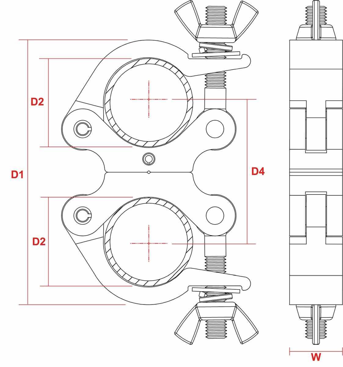 BEAMZ BC50-200D Swivel Coupler Sl 200kg A