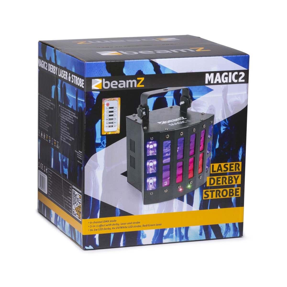 BEAMZ Magic2 9x3W 6x2in1 Laser Strobe DMX