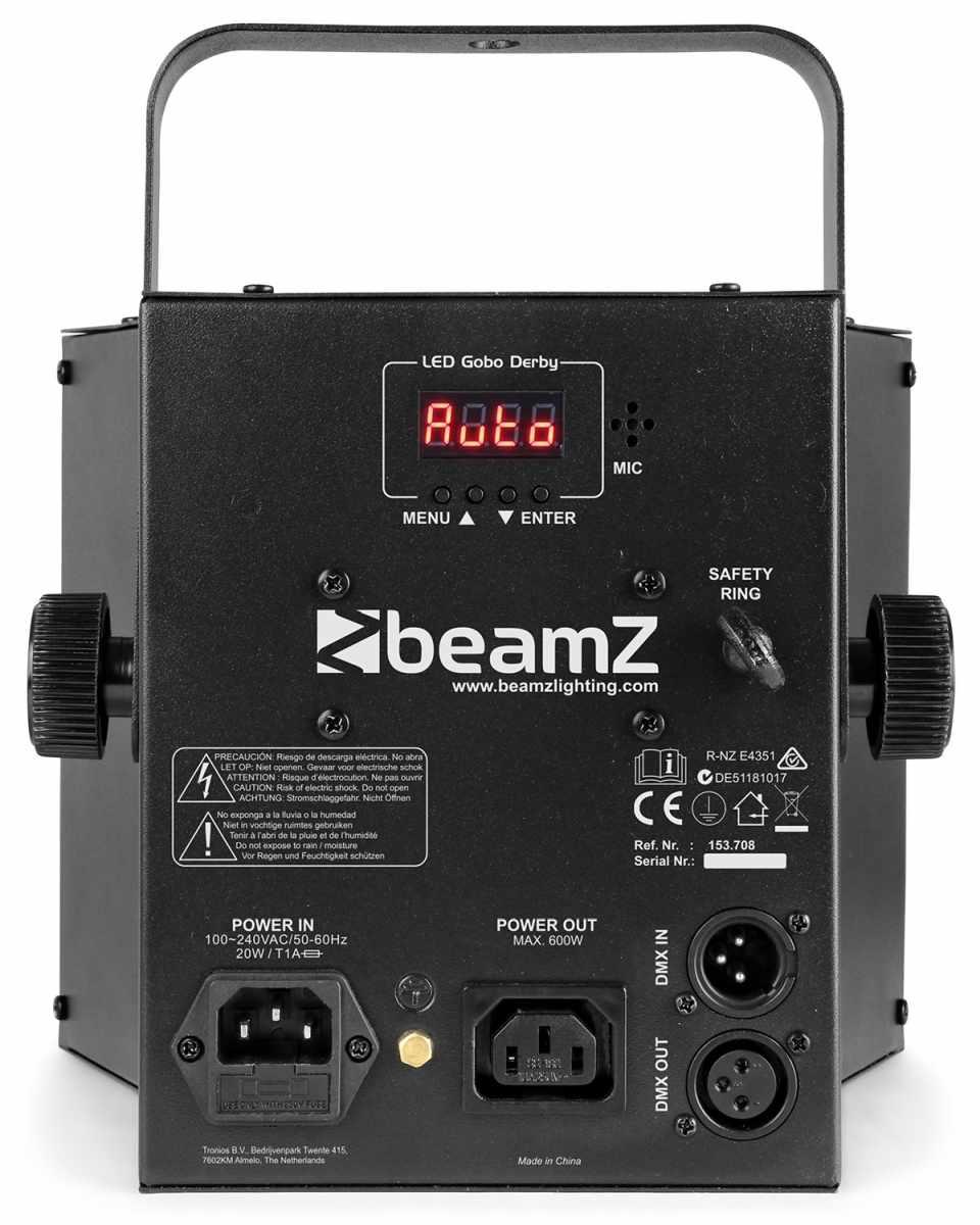 BEAMZ LED Gobo Derby 21x3W RGBA Strobe UV