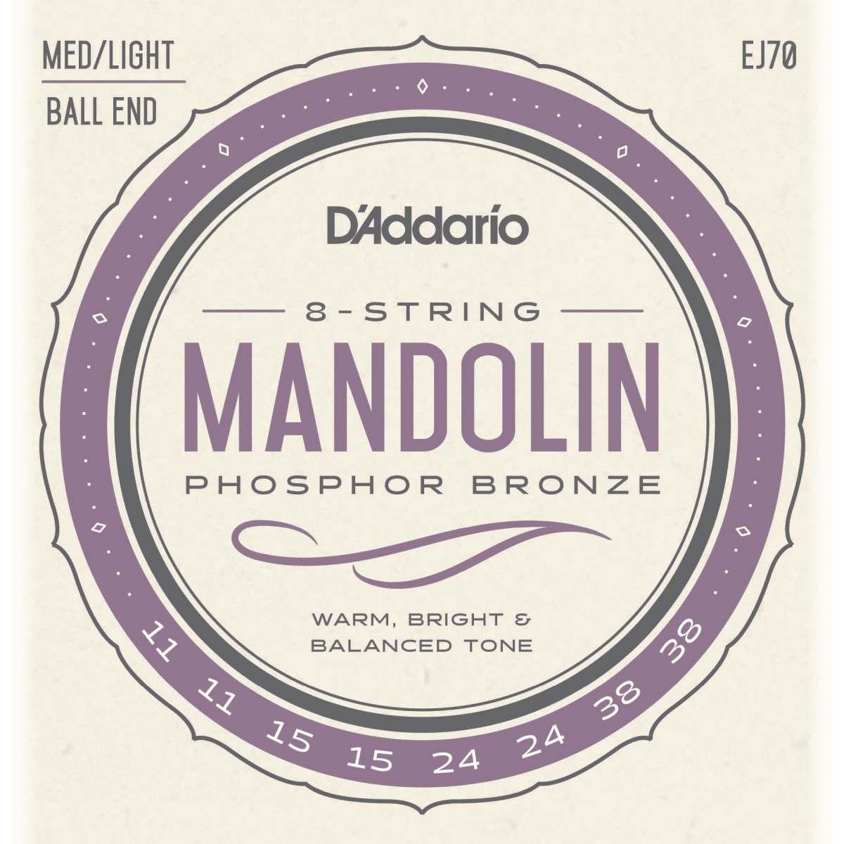D'addario ej70 set corde per mandolino lite ball