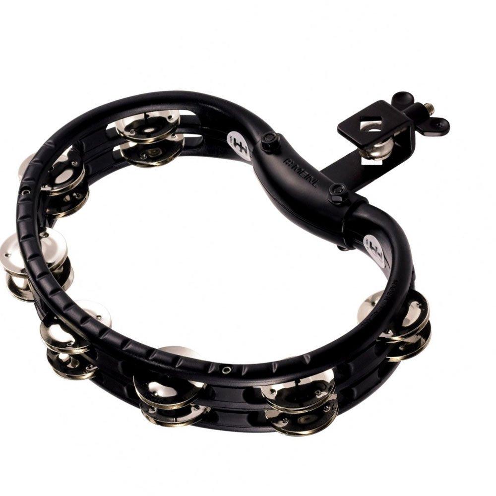 MEINL TMT2B-BK Traditional Mountable ABS Tambourine, Red, Solid Brass Jingles