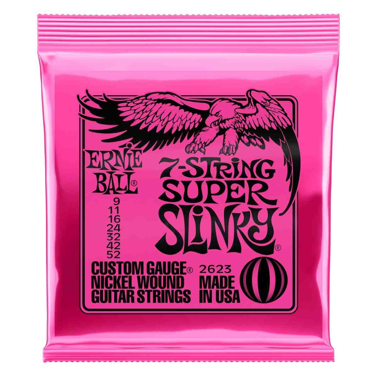 Ernie ball 2621 set corde per chitarra elettrica 7 corde