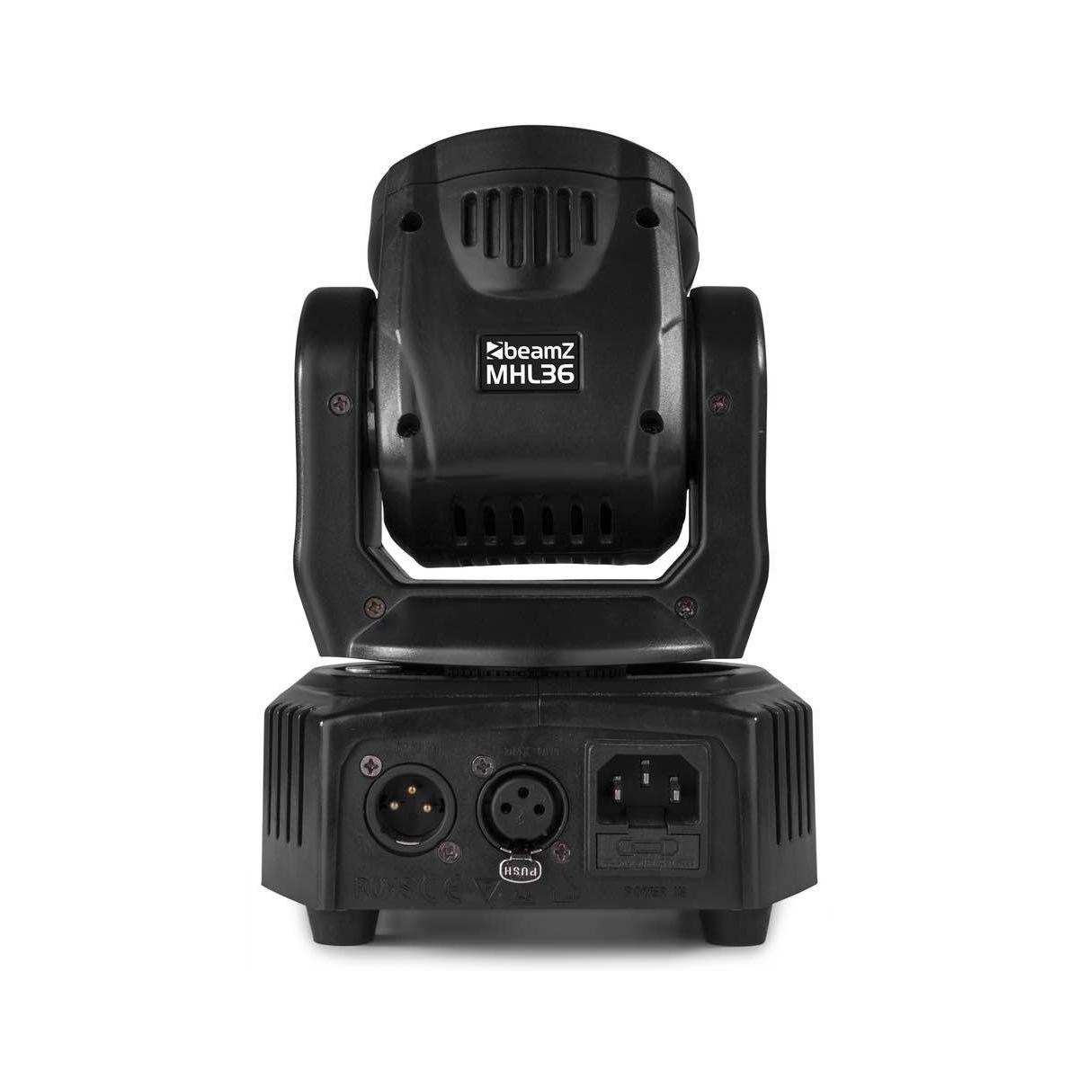 BEAMZ MHL36 Set 2xWash 4x9W 3in1 incl bag