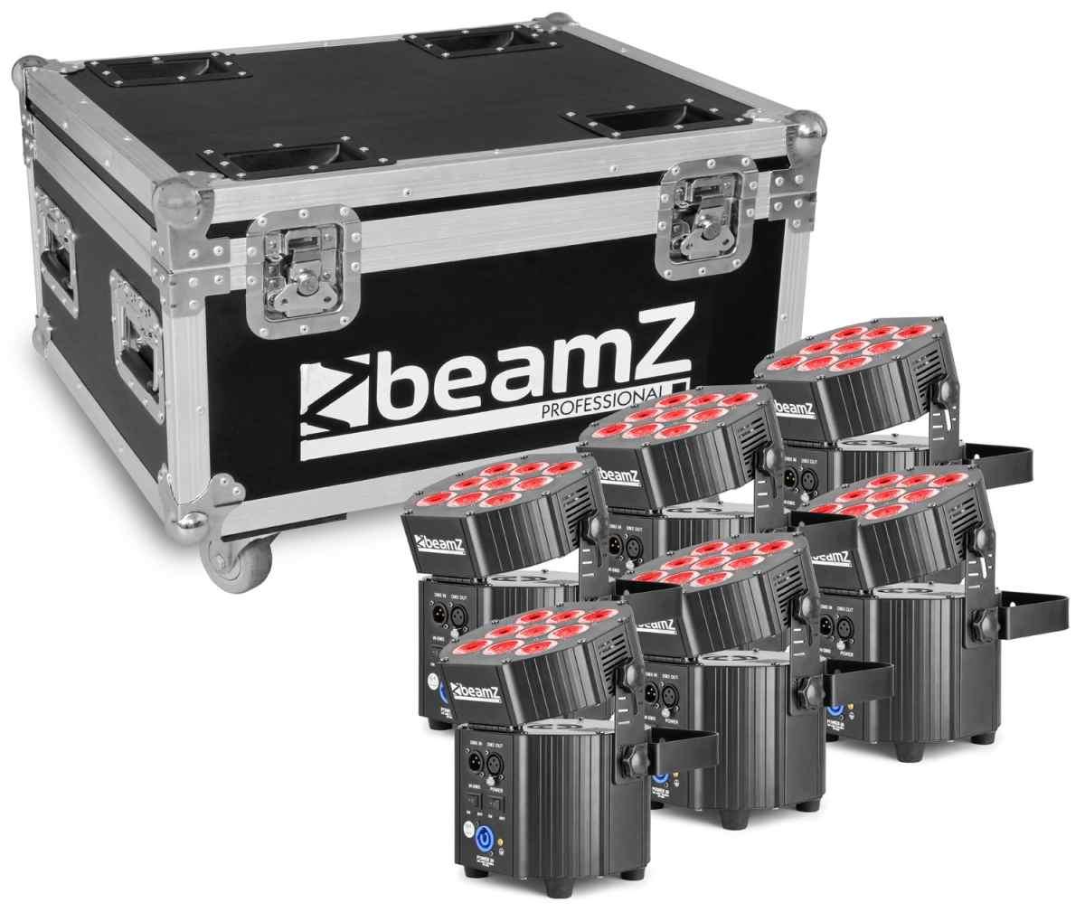 BEAMZ BBP60 Uplight Set 6pc.9x12W 6in1 FC