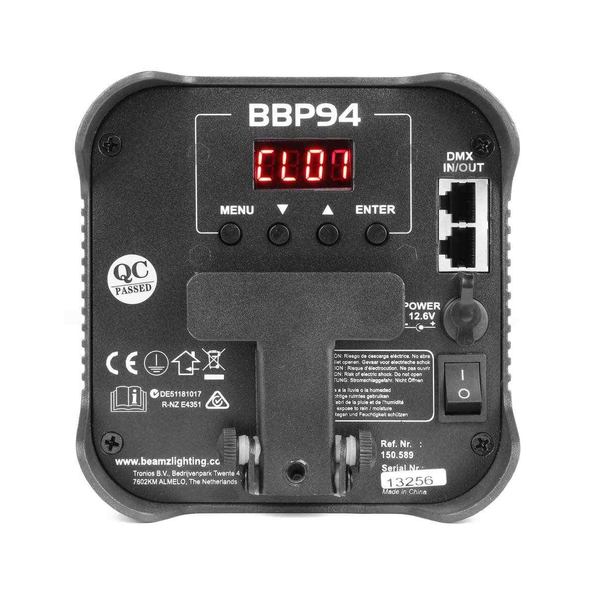 BEAMZ BBP94 Uplight 4x10W 6in1 DMX IRC