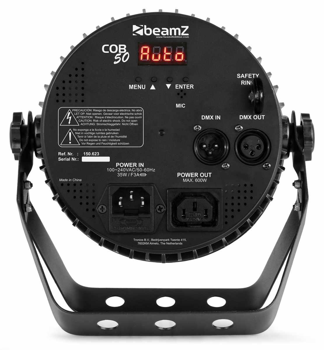 BEAMZ COB50 5in1 RGBWA PAR Light DMX