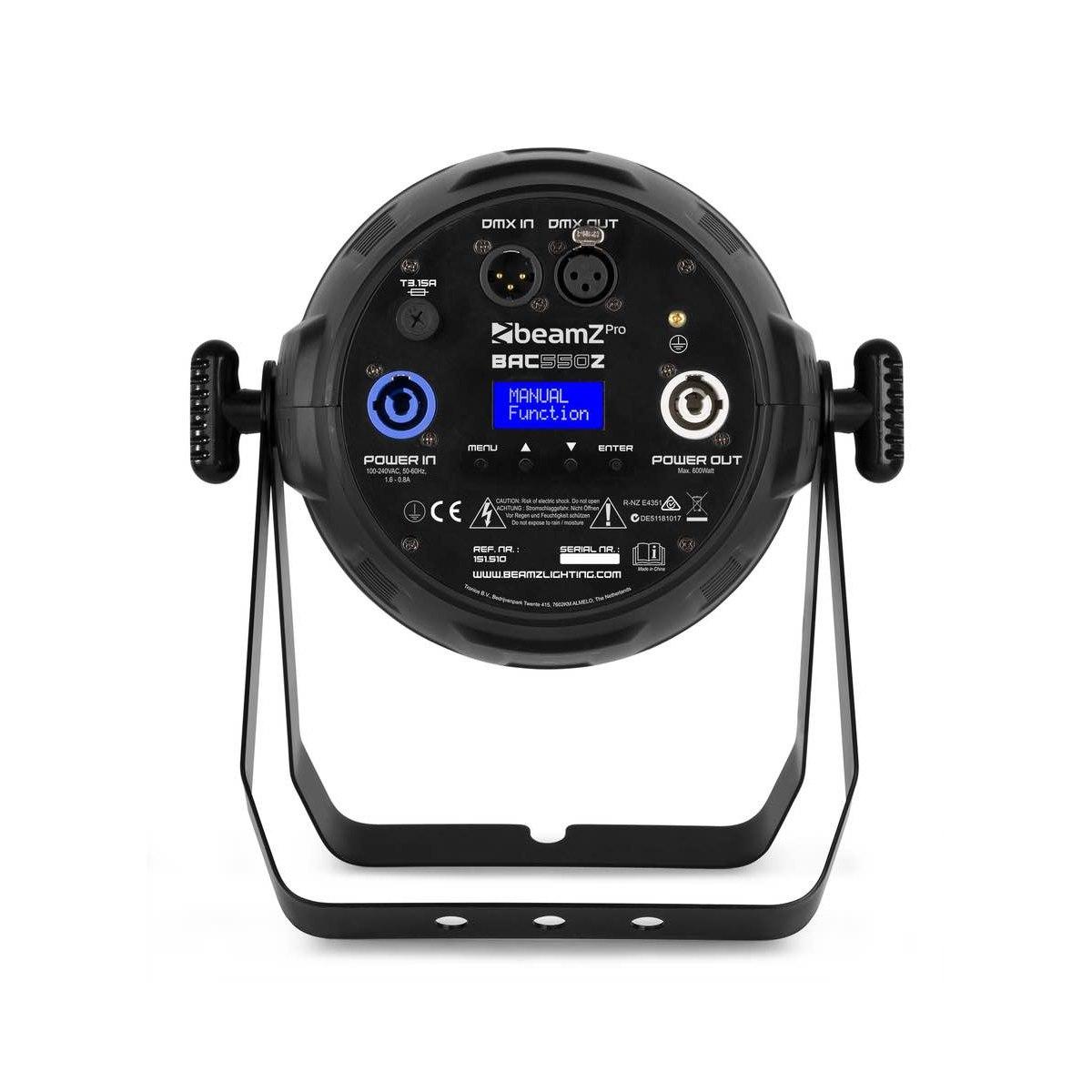 BEAMZ BAC550Z ProPar Alu Zoom 19x15W RGBW