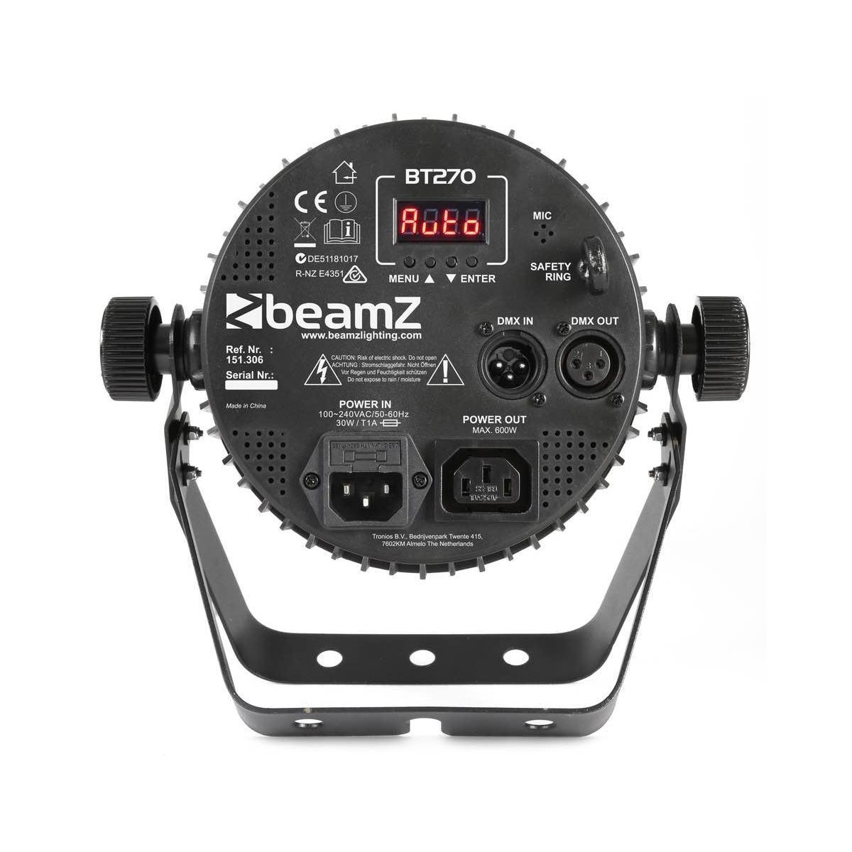 BEAMZ BT270 Flat Par 7x6W 4in1 DMX IRC