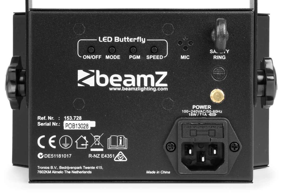 BEAMZ LED Butterfly 3x3W RGB, SMD Strobe
