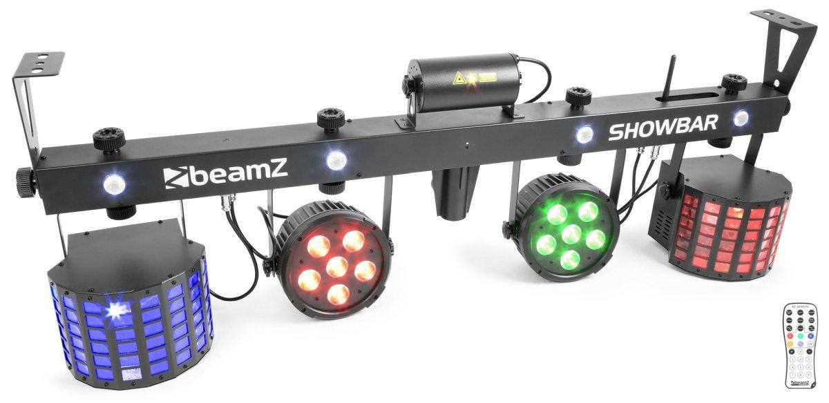 BEAMZ ShowBar 2 xPAR 6x6in 2xDerby, Laser