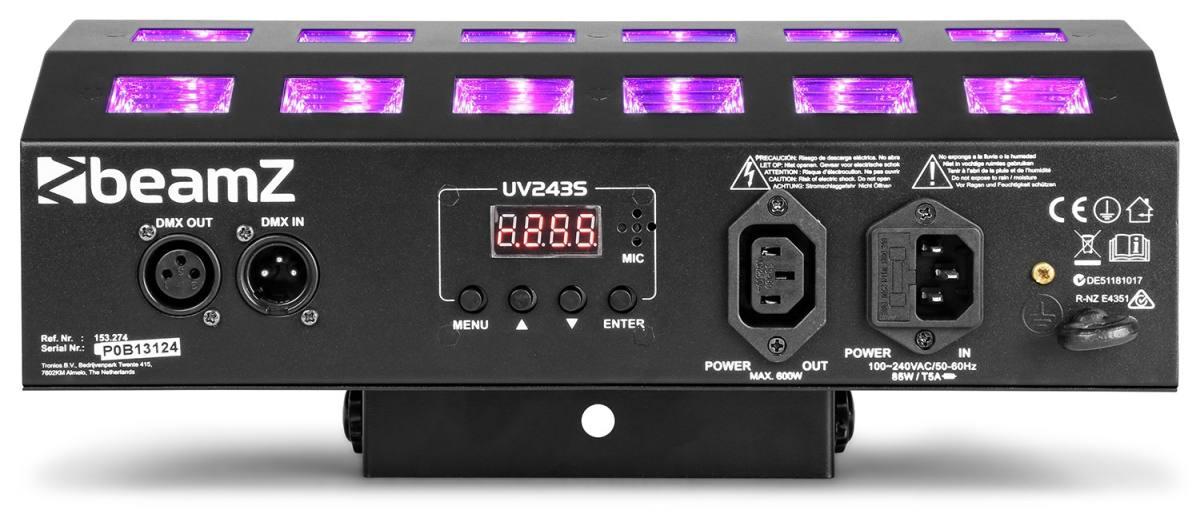 BEAMZ Flood24UV 24x3W UV 4 ch, DMX,