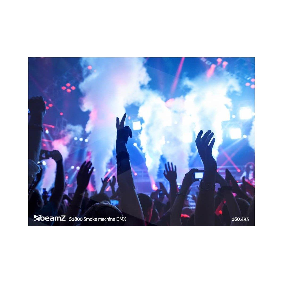BEAMZ S1800 DMX Smokemachine DMX hor/vert