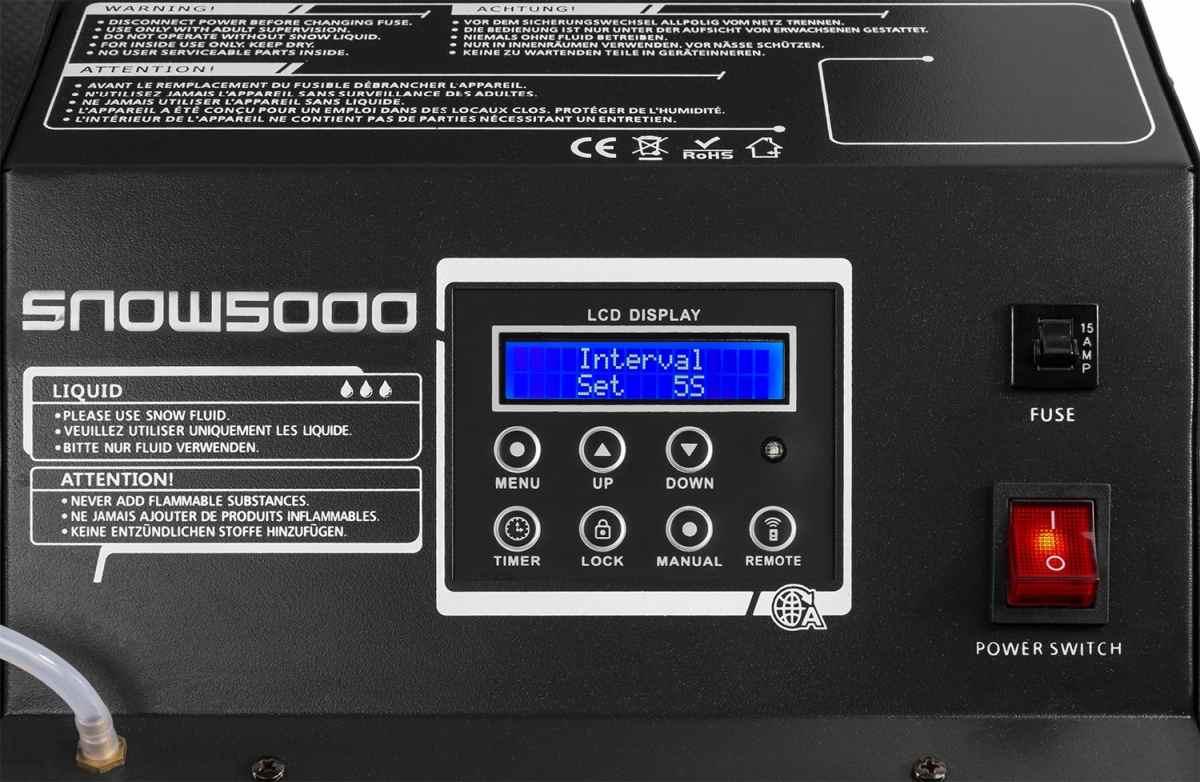 BEAMZ SNOW5000 Snowmachine+10m hose Fc