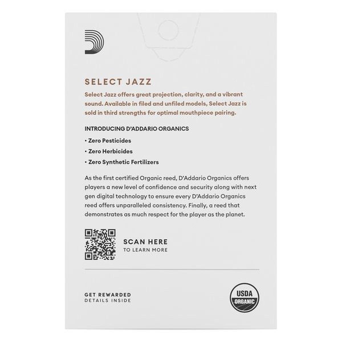 Select jazz organic 10 ance sax alto unfiled n.3s