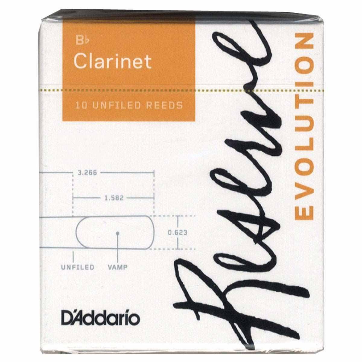 D'ADDARIO RESERVE EVOLUTION 10 ANCE RESERVE PER CLARINETTO IN Bb N° 2 1/2