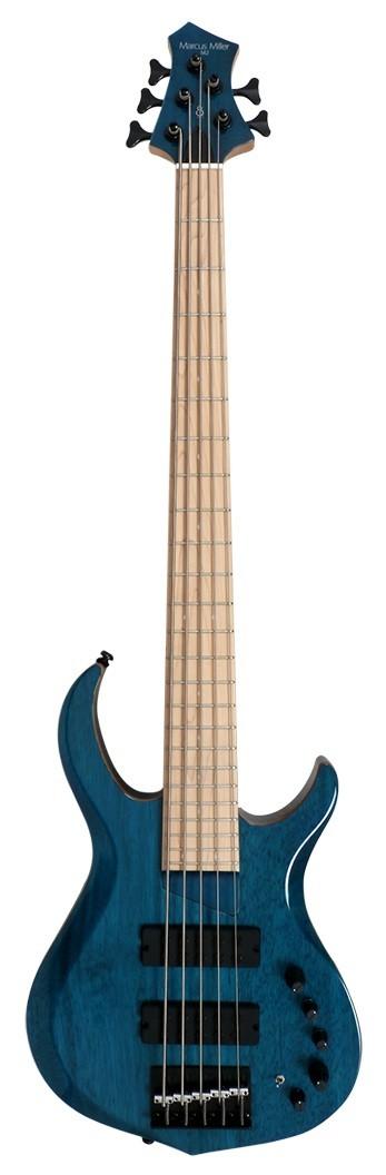 Marcus miller m2-5 (2nd gen) tbl transparent blue basso elettrico 5 corde