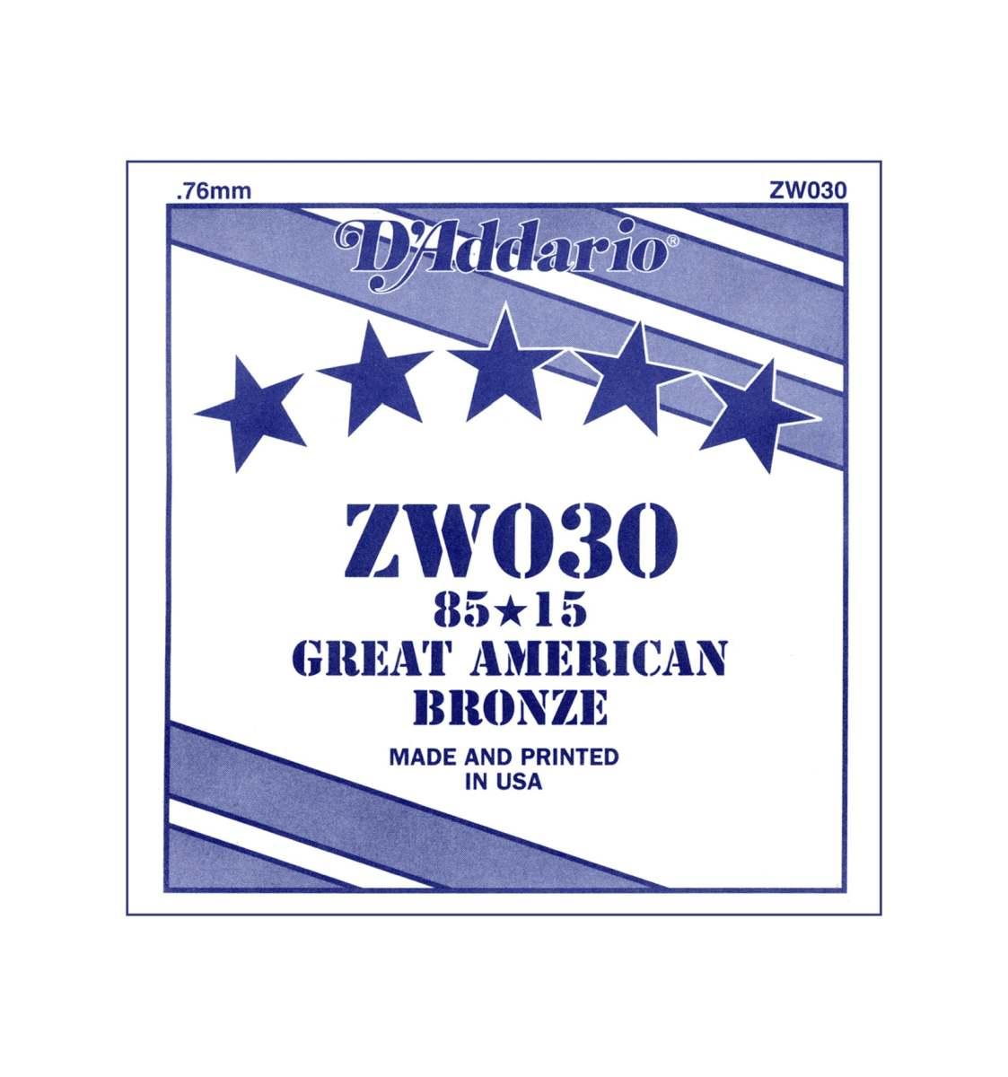 D'addario zw030 corda singola chitarra acustica
