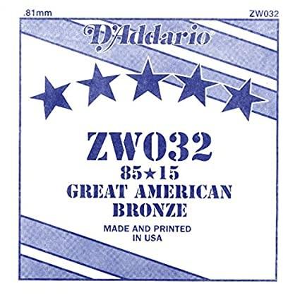 D'addario zw032 corda singola chitarra acustica