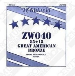D'addario zw040 corda singola chitarra acustica