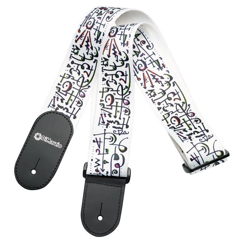 DIMARZIO DD3142 Steve Vai Signature - Nylon Standard - White Art TRACOLLA PER CHITARRA E BASSO