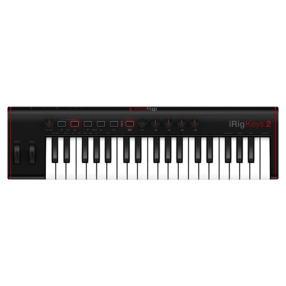 IK MULTIMEDIA iRig Keys 2 - Tastiera MIDI/Controller universale con 37 tasti mini