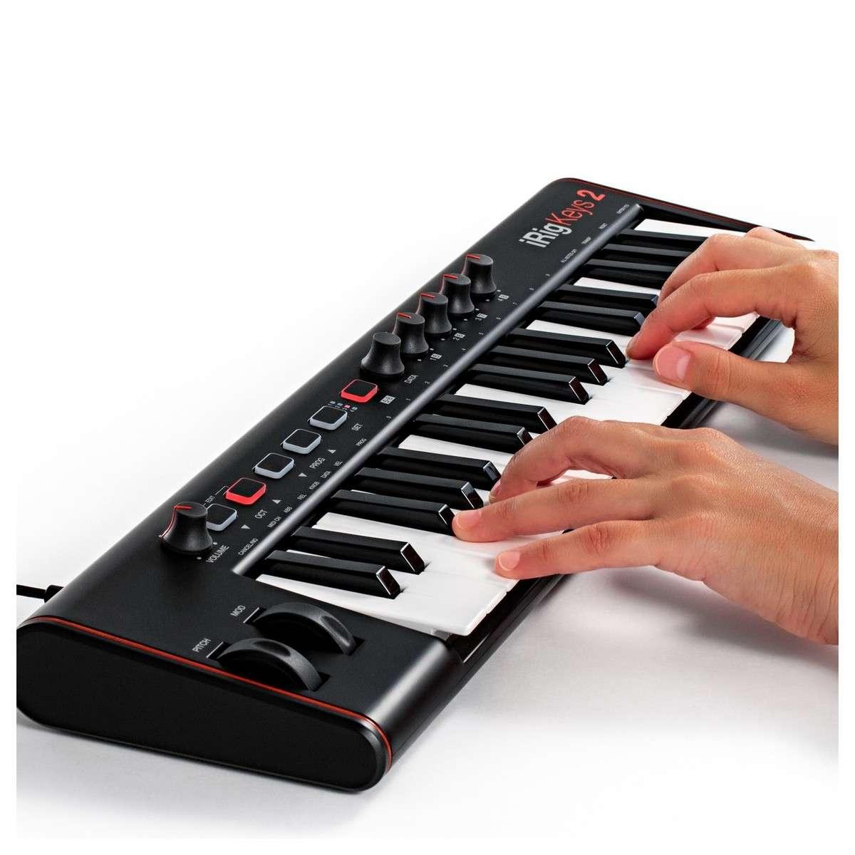 IK MULTIMEDIA iRig Keys 2 - Tastiera MIDI/Controller universale con 37 tasti mini