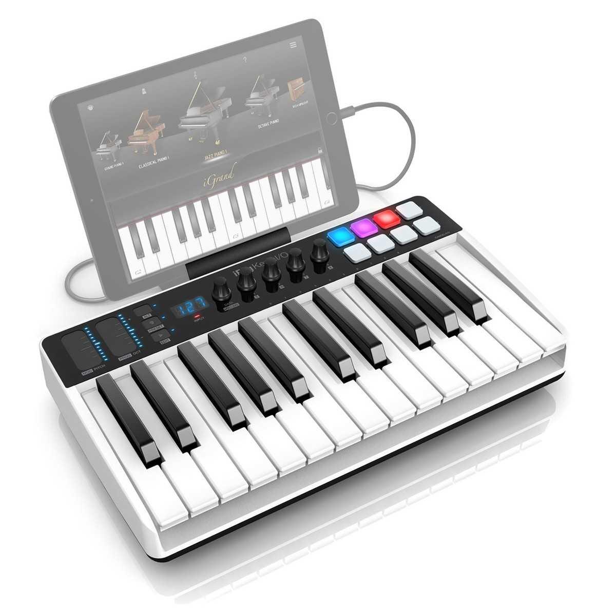 IK MULTIMEDIA iRig Keys I/O 25 - Master keyboard a 25 tasti per sistemi PC, MAC. iPad, iPhone con interfaccia audio integrata