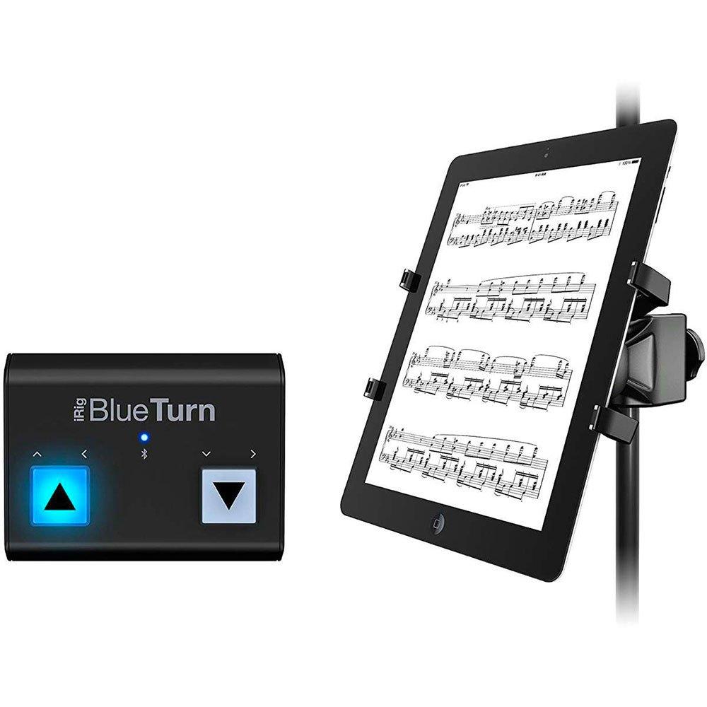 IK MULTIMEDIA Bundle iRig BlueTurn + iKlip Xpand CONTROLLER BLUETOOTH PER SPARTITI + SUPPORTO PER IPAD E TABLET