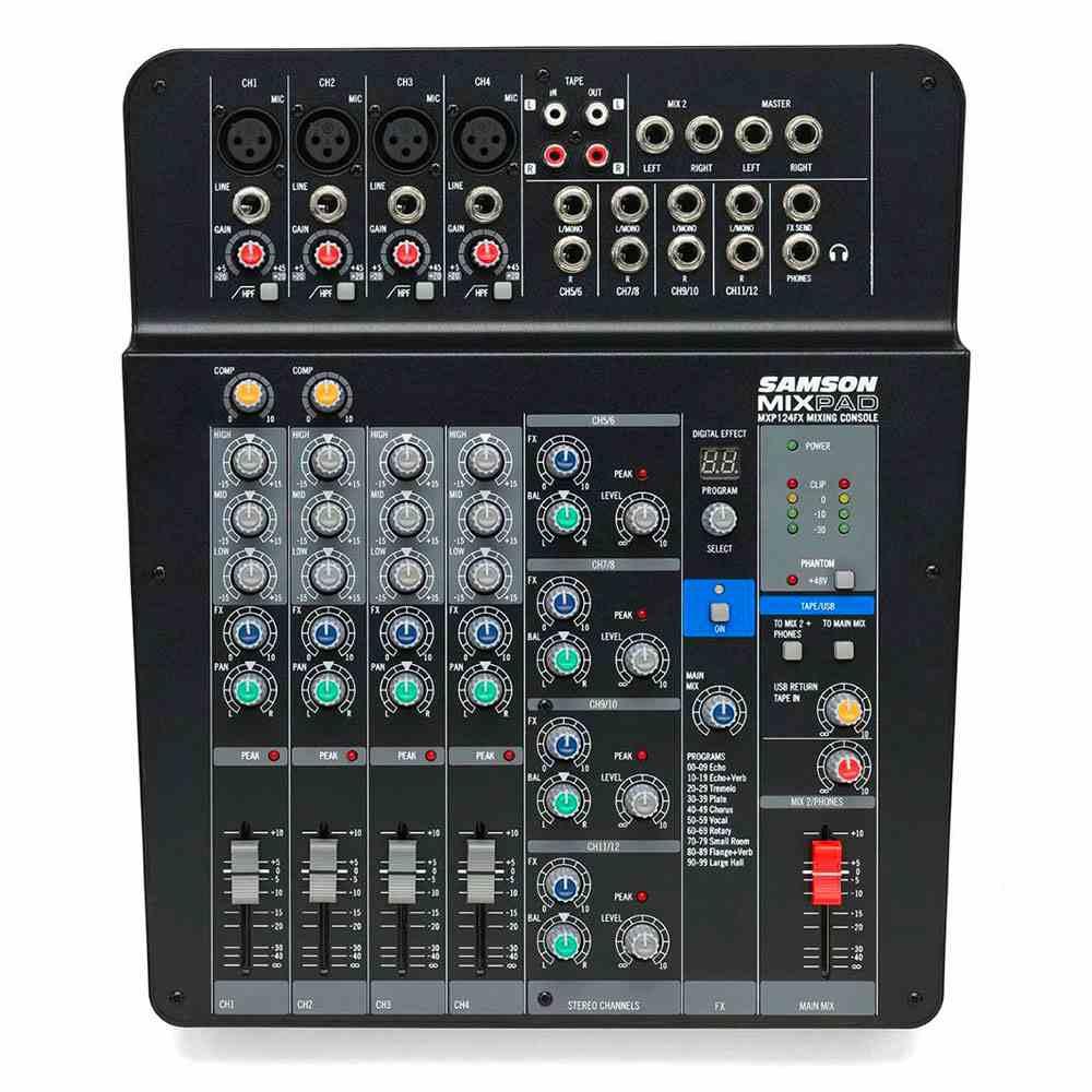 SAMSON MXP 124FX - Mixer Passivo USB con Effetti - 12 canali