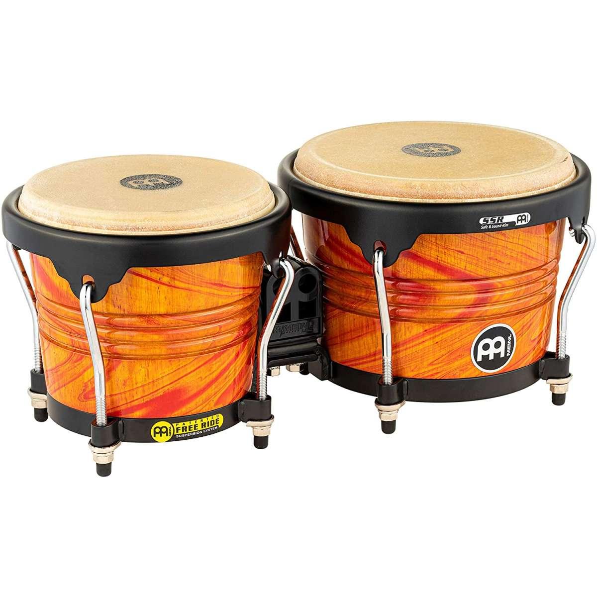 MEINL FWB190AF Marathon® Designer Series FWB190 Wood Bongo, Amber Flame