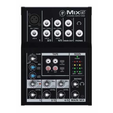 Mackie mix 5 mixer compatto 5 input con 1 preamplificatore microfonici