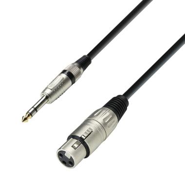 ADAM HALL K3 BFV0100 Cavo Microfono XLR femmina a Jack stereo da 6,3 mm 1 m