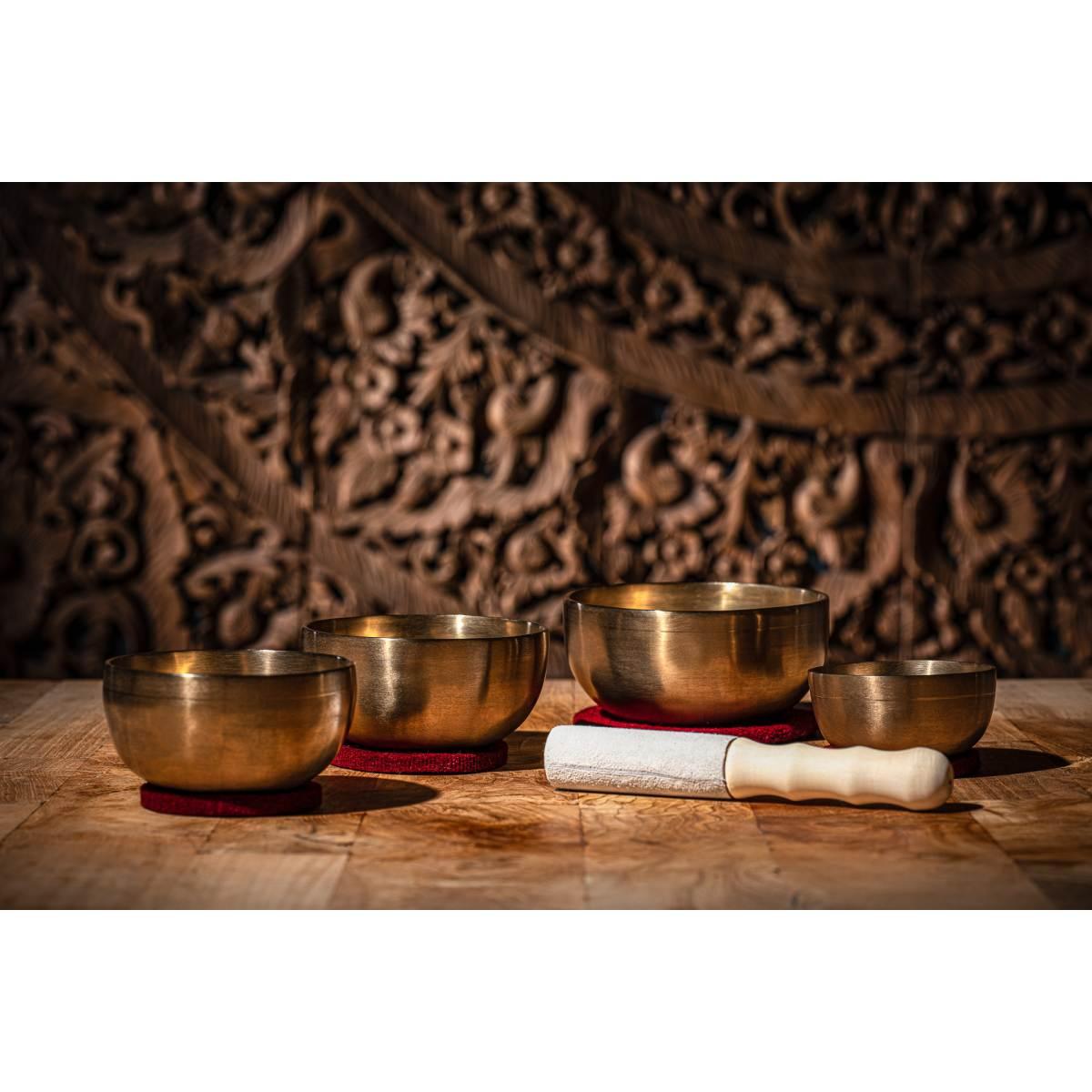 Sonic energy sb-u-1750 set campane tibetane universale da 4 pezzi 250/400/500/600 g