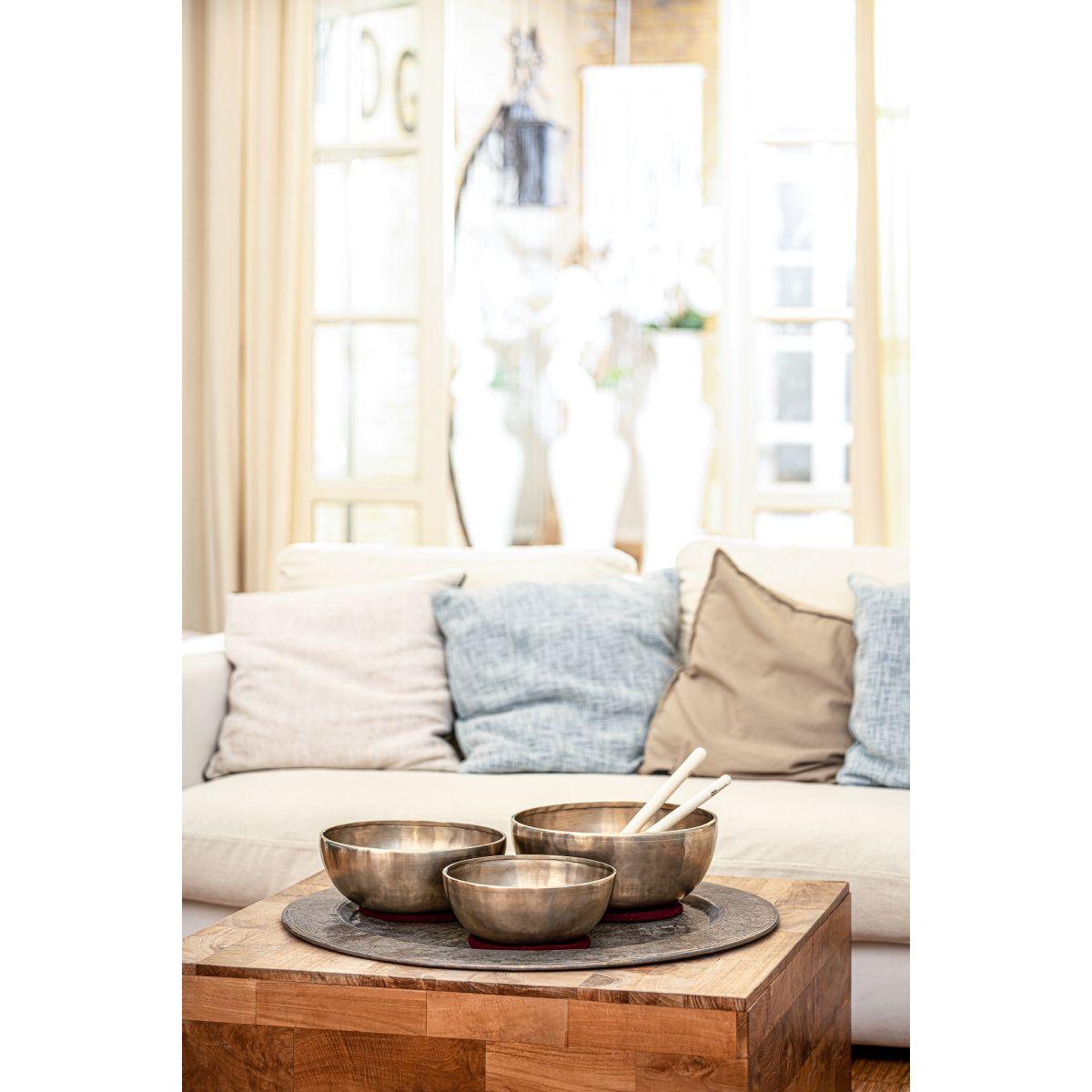 Sonic energy sb-e-5400 set campane tibetane energy therapy da 3 pezzi, 1400/1800/2200 g