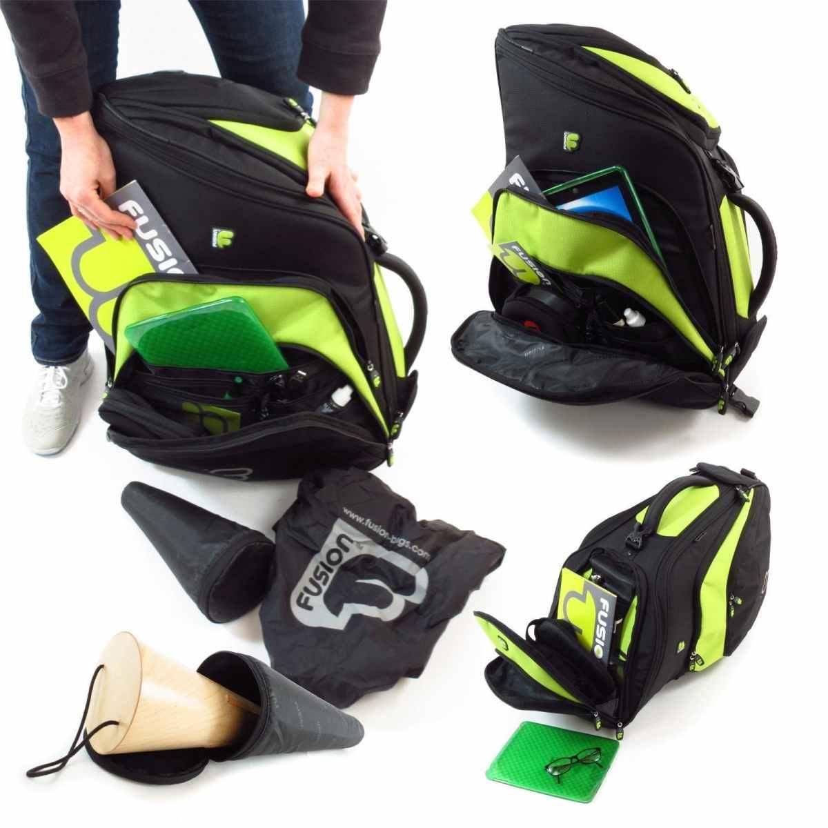 FUSION PB-10-L Corno Francese Pro (Campana Fissa) Black/Lime