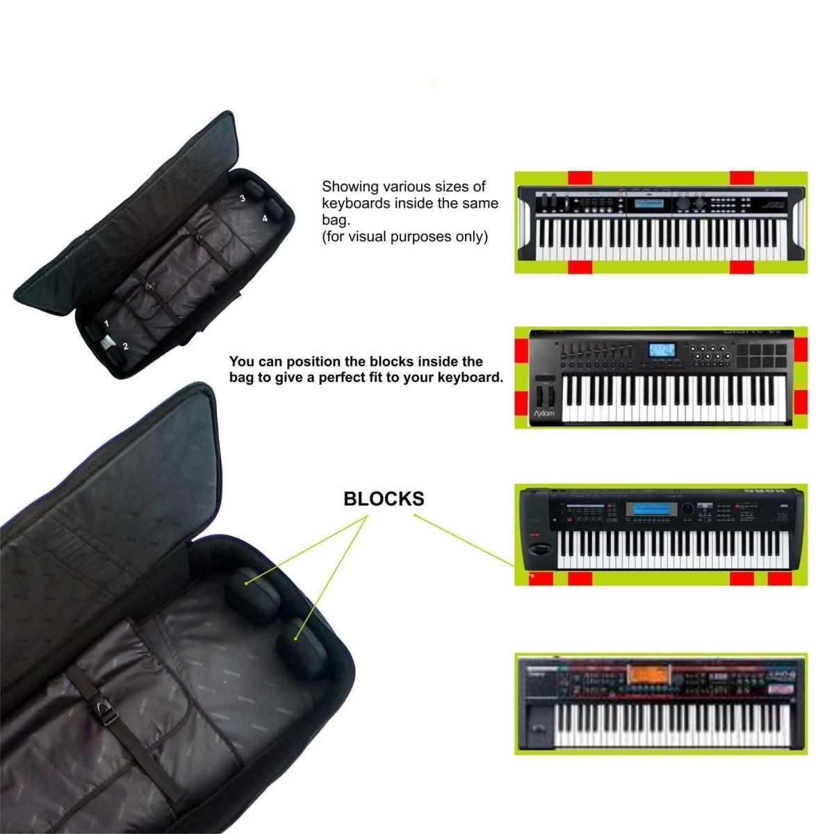 FUSION F3-16 K 3 B Custodia per tastiera 939 x 292 x 120mm con cinghie per zaino Black/Grey