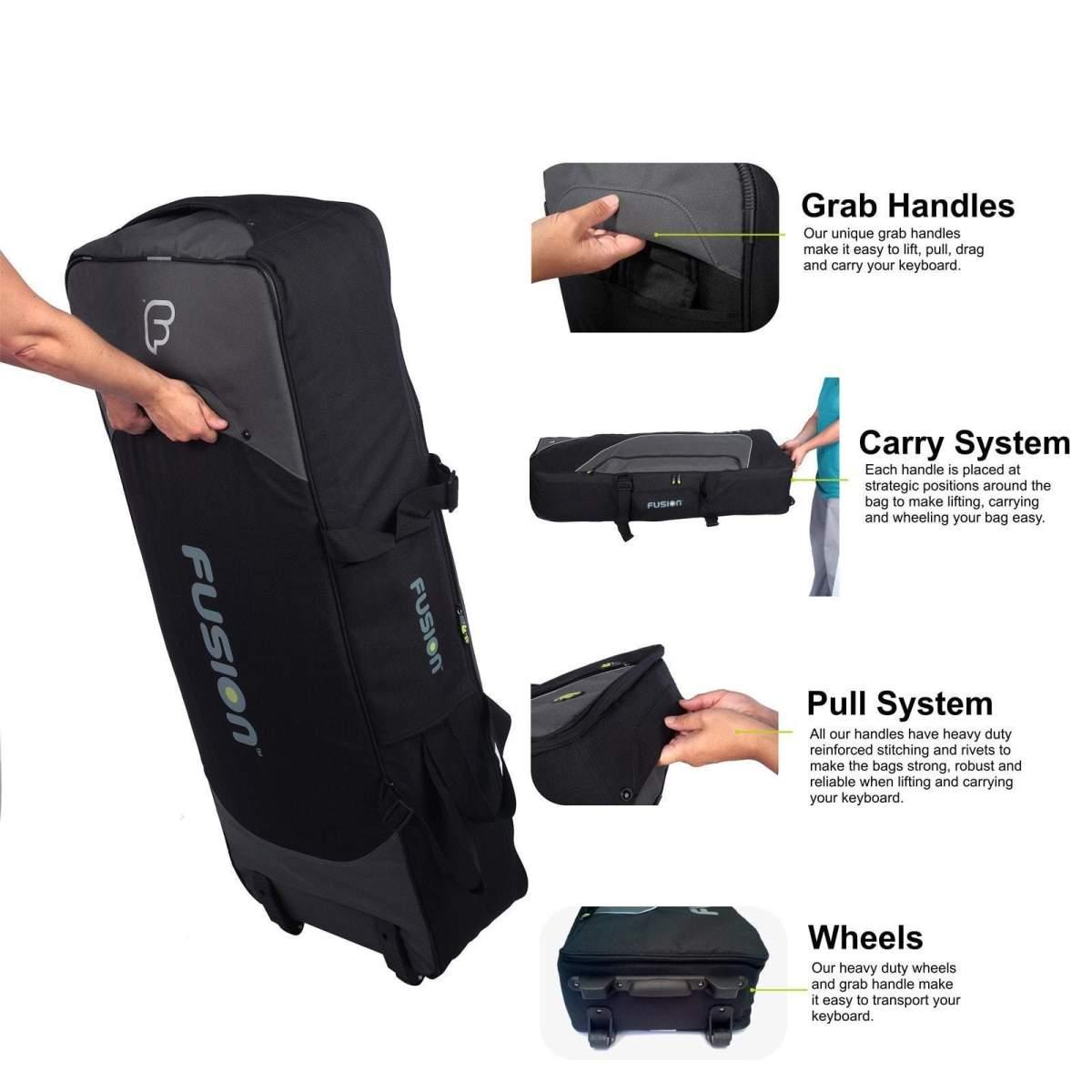 FUSION F3-23 K 10 B Custodia per tastiera 1195 x 470 x 220mm con ruote Black/Grey