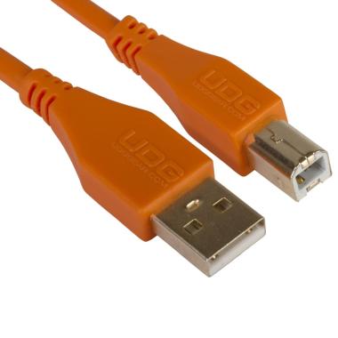 Udg u95002or - ultimate cavo usb 2.0 a-b orange straight 2m