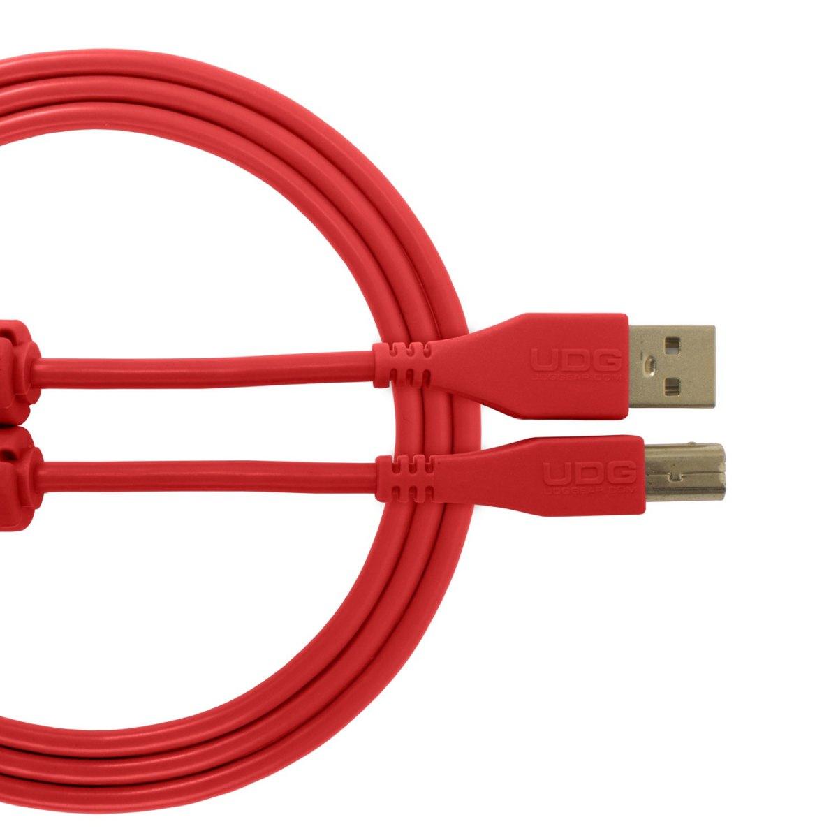 Udg u95003rd - ultimate cavo usb 2.0 a-b red straight 3m