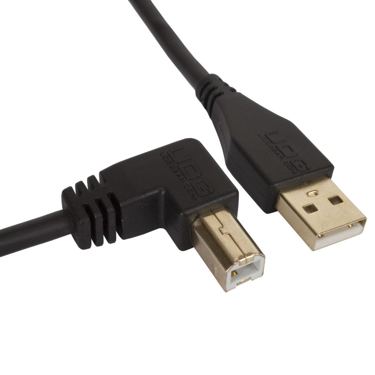 Udg u95004bl - ultimate cavo usb 2.0 a-b black angled 1m