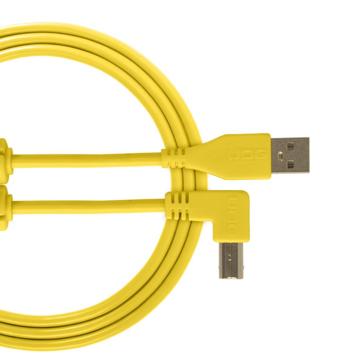 Udg u95005yl - ultimate cavo usb 2.0 a-b yellow angled 2m