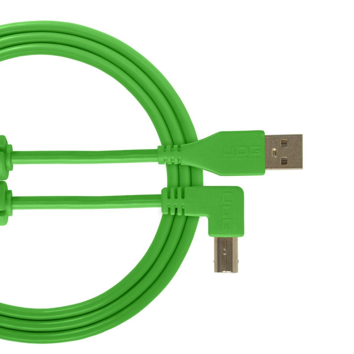 Udg u95005gr - ultimate cavo usb 2.0 a-b green angled 2m