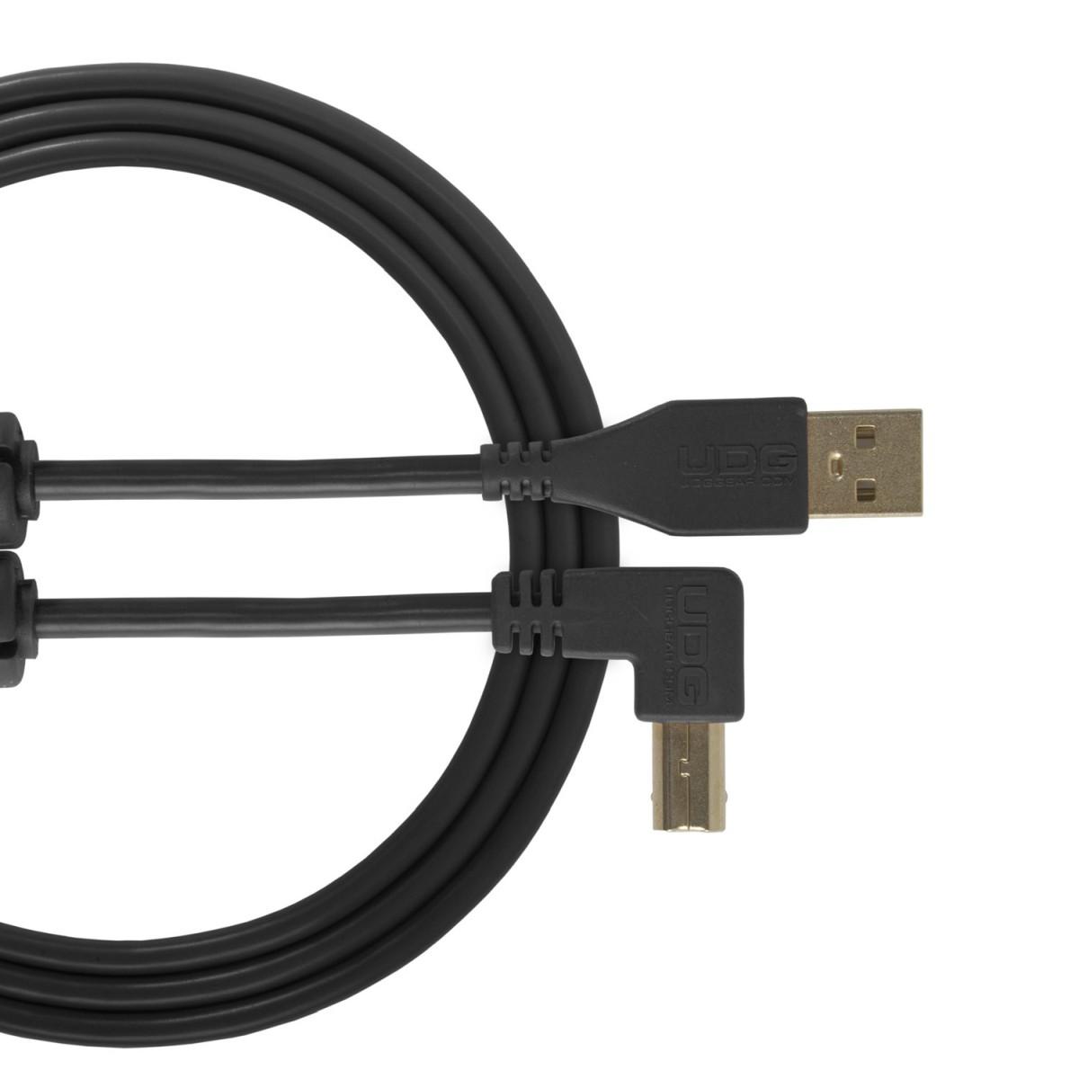 Udg u95005bl - ultimate cavo usb 2.0 a-b black angled 2m