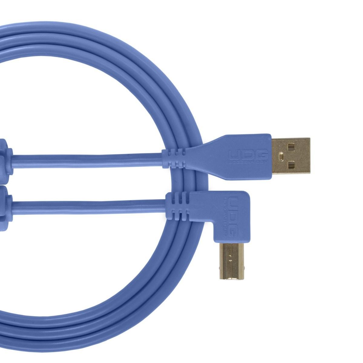 Udg u95006lb - ultimate cavo usb 2.0 a-b blue angled 3m