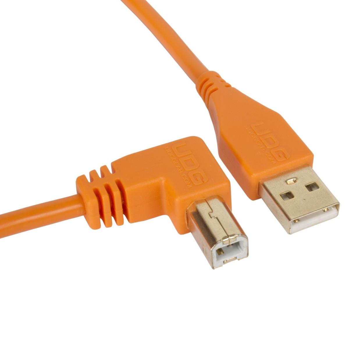 Udg u95006or - ultimate cavo usb 2.0 a-b orange angled 3m