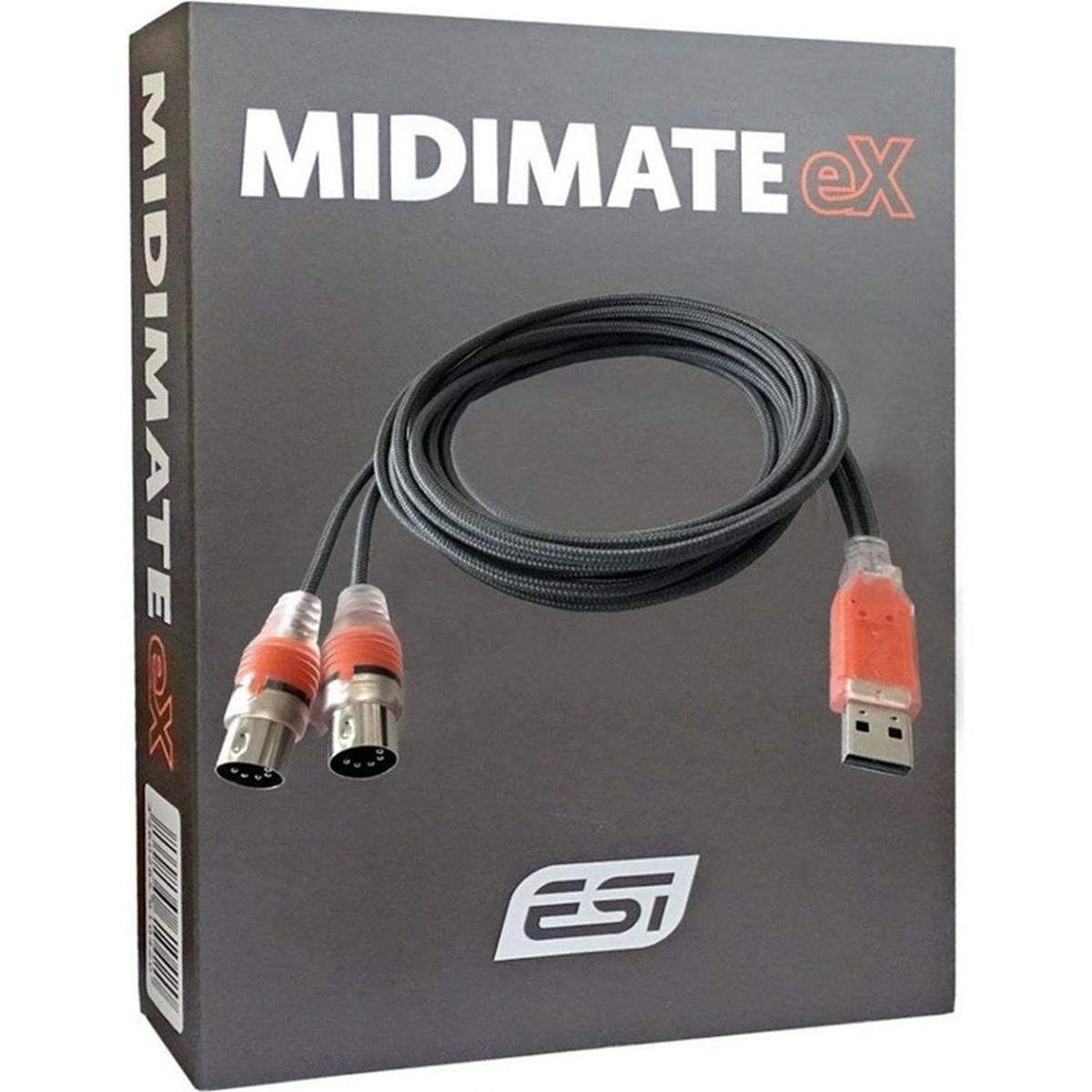 ESI MIDIMATE eX CAVO INTERFACCIA MIDI/USB 3.0 CON 2 PORTE IN/OUT