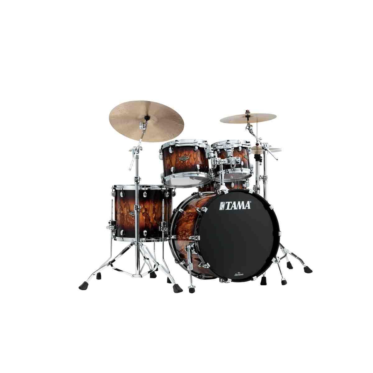 TAMA WBS42S-MBR Starclassic Walnut/Birch 4-pezzi shell pack cassa 22 MOLTEN BROWN BURST