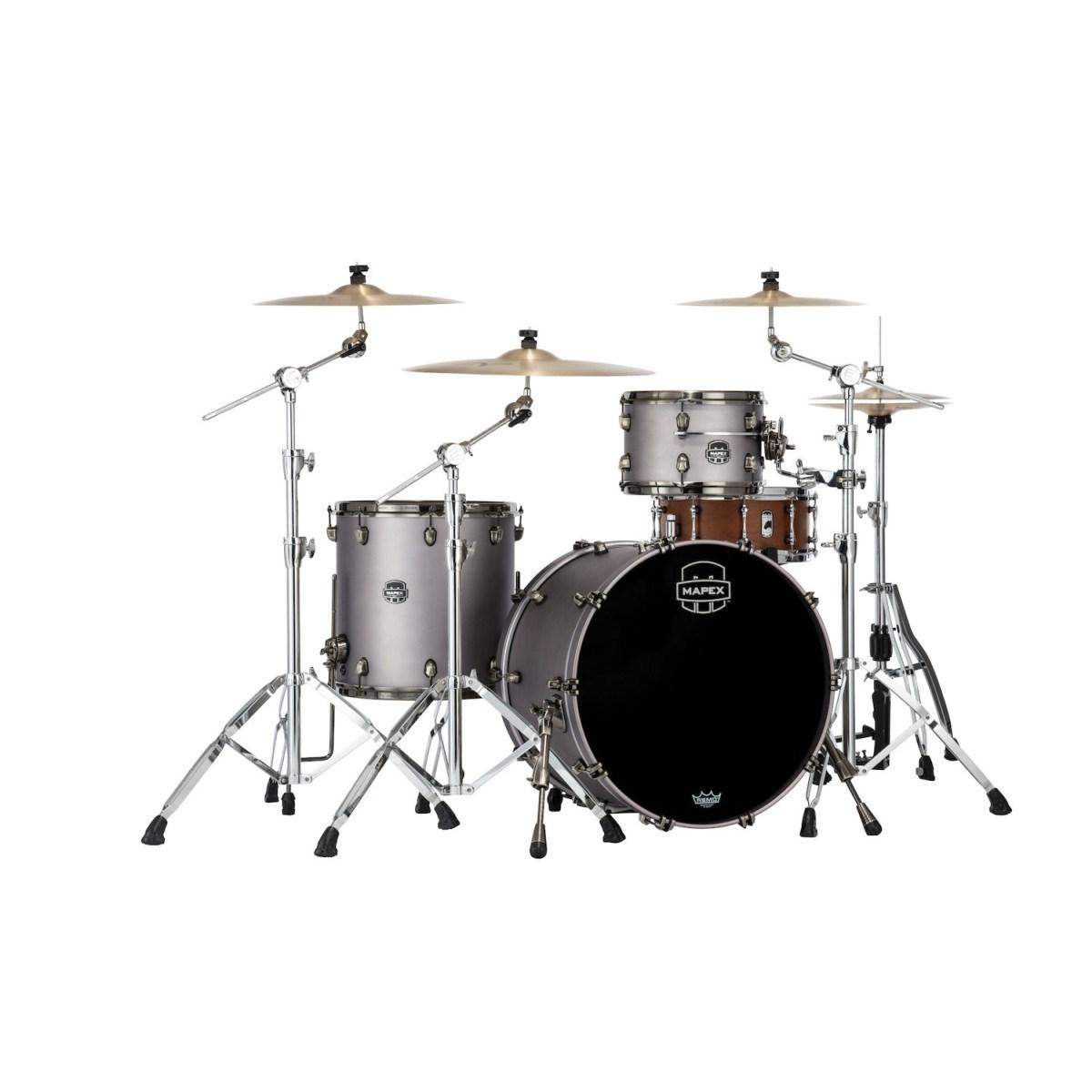 Mapex se426xhbpg batteria saturn evo 3 pezzi gun metal grey